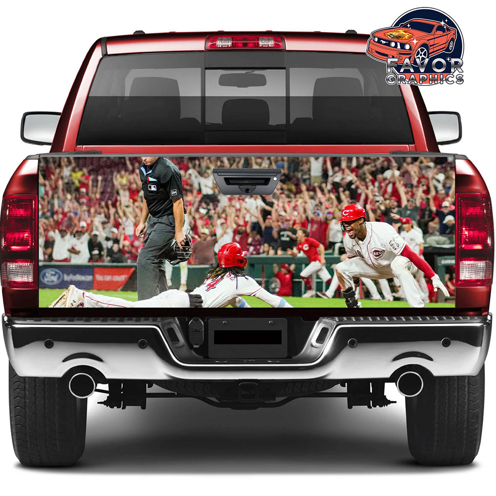 Cincinnati Reds Tailgate Wraps For Trucks SUV Vinyl Wrap