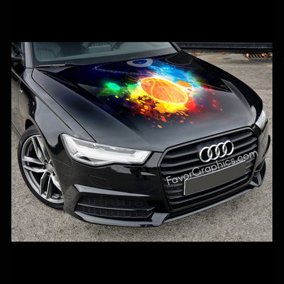 Basketball Itasha Car Vinyl Hood Wrap Decal Sticker