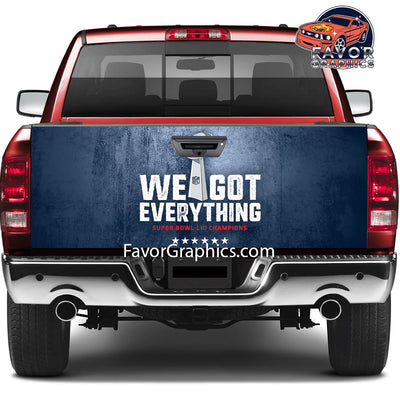 New England Patriots Tailgate Wraps For Trucks SUV Vinyl Wrap