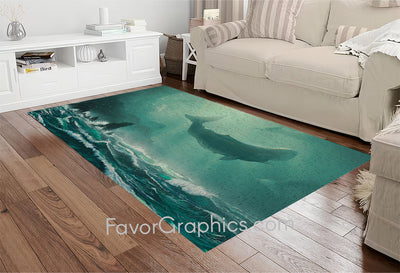 Whale Home Bedroom Decor Rug Carpet Mat