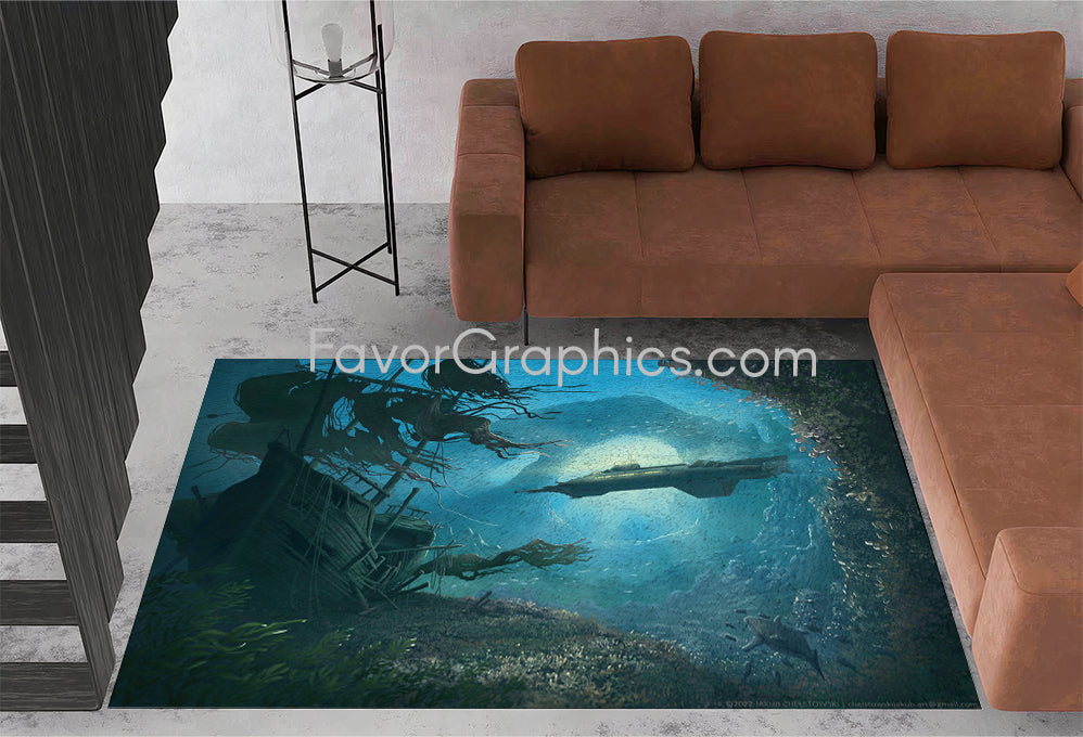 Underwater Under The Sea Home Bedroom Decor Rug Carpet Mat