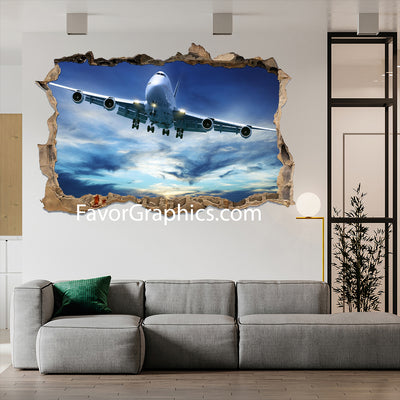 Boeing 747 Airplane Vinyl Wall Art Decal Sticker Poster Print Mural