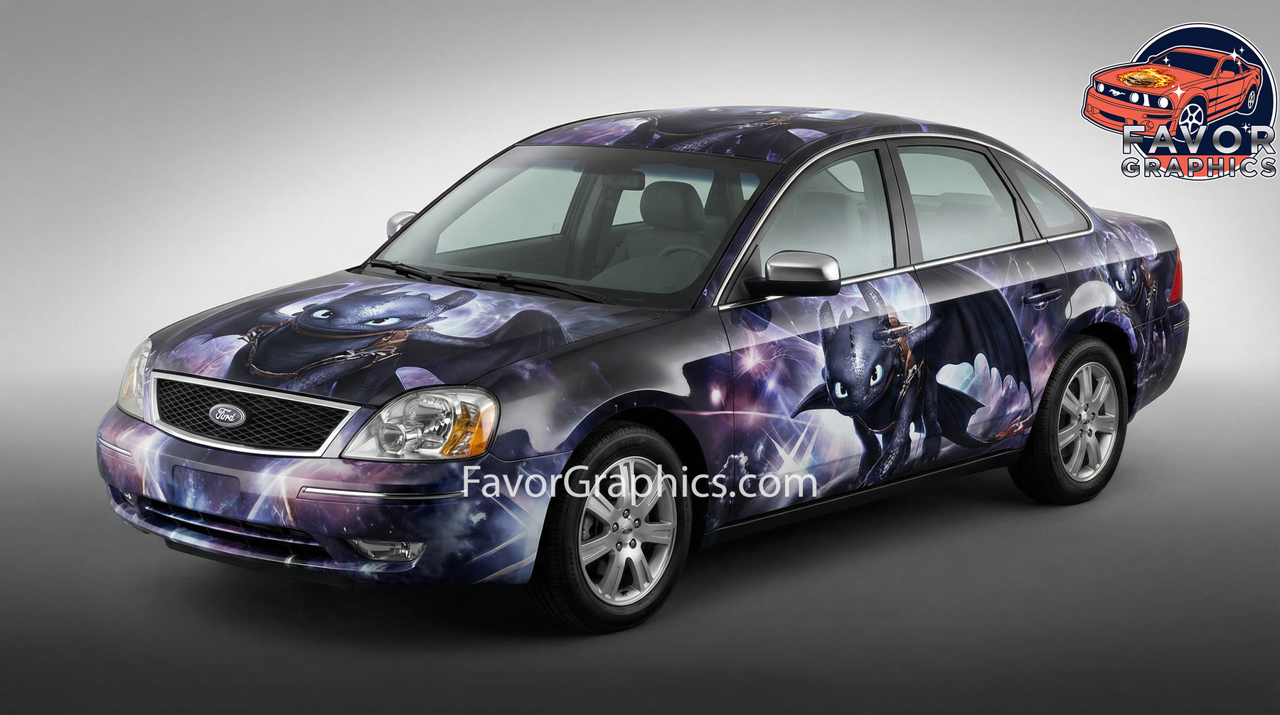 Toothless Car Sticker Outline Toothless Itasha Full Car Vinyl Wrap Decal Sticker – Favor Graphics