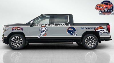 Denver Broncos Car Side Stripe Wrap Kit of 2 Vinyl Decal Sticker