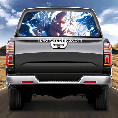 Goku Ultra Instinct Rear Window Perforated Graphic Vinyl Decal Car Truck UTV