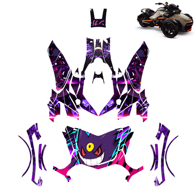 Gengar (Pokemon) Vinyl Wrap Decal Sticker for Can Am Spyder F3 2015-2022