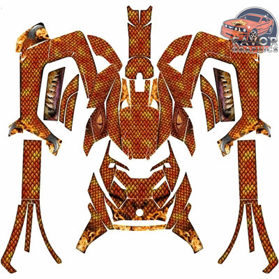 Skin and Scales Volcanic Dragon Vinyl Wrap Decal Sticker for Can Am Ryker 600 900 2018-2024