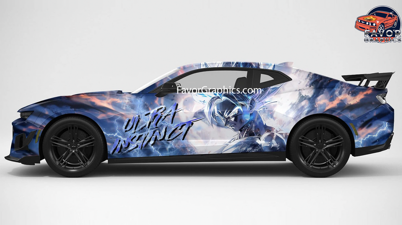 Goku Ultra Instinct Itasha Full Car Vinyl Wrap Decal Sticker