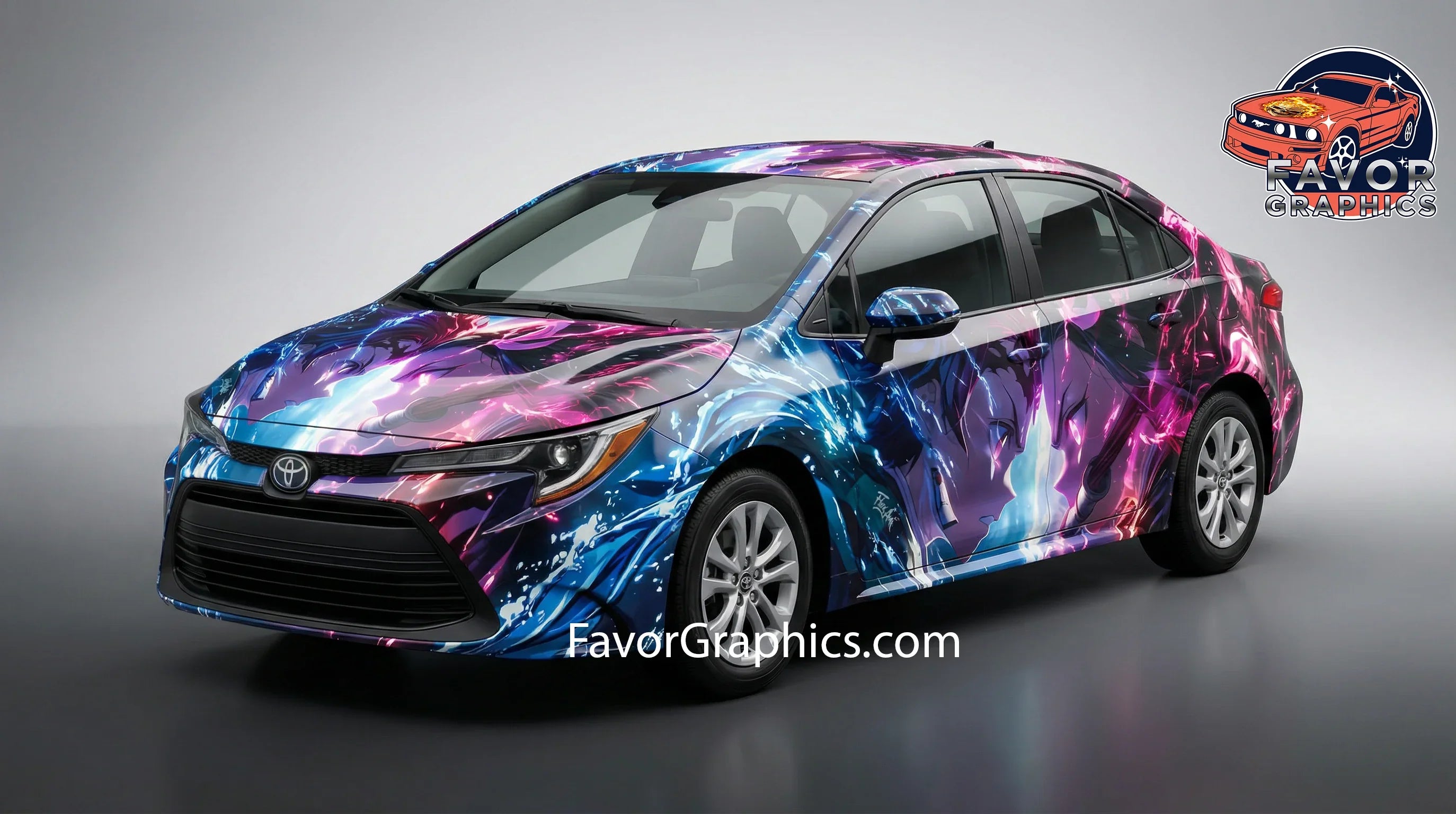 Demon Slayer Itasha Full Car Vinyl Wrap Decal Sticker – Favor Graphics