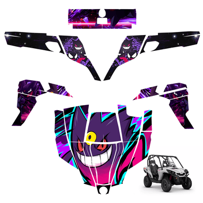 Gengar (Pokemon) Vinyl Wrap Decal Sticker for Can-am Commander 1000