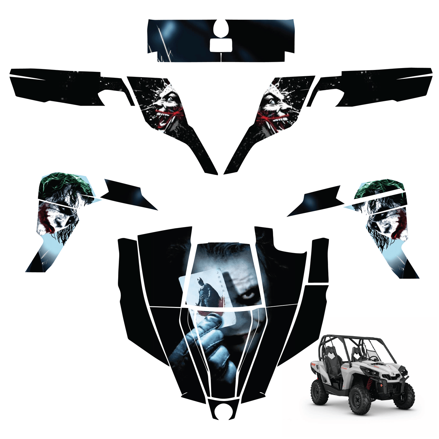 Joker Vinyl Wrap Decal Sticker for Can-am Commander 1000