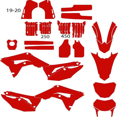 Custom Graphics Kit Decal Wrap For Honda CRF450 17-20
