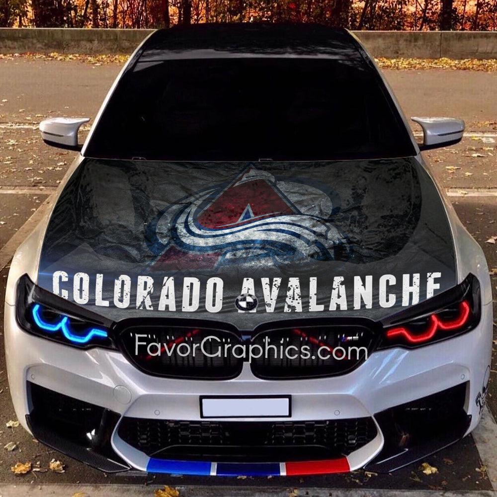 Colorado Avalanche Itasha Car Vinyl Hood Wrap Decal Sticker