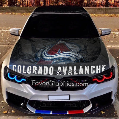 Colorado Avalanche Itasha Car Vinyl Hood Wrap Decal Sticker