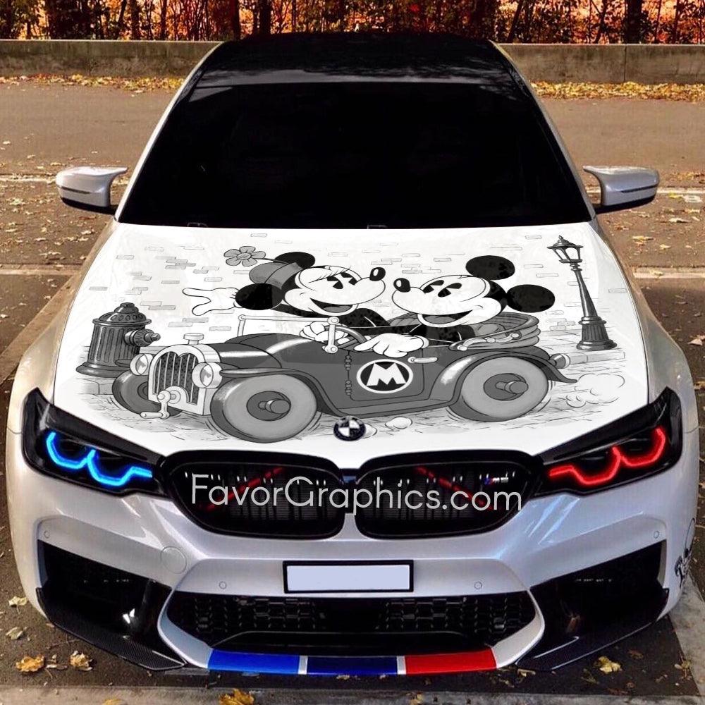 Mickey Mouse Itasha Car Vinyl Hood Wrap Decal Sticker