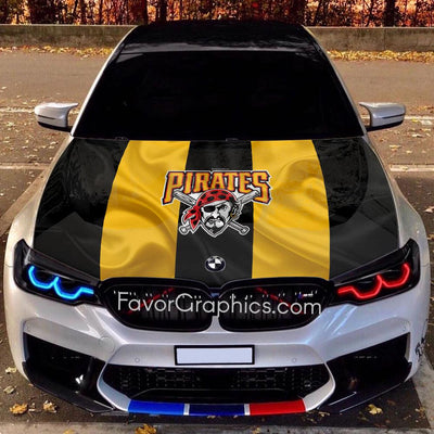 Pittsburgh Pirates Itasha Car Vinyl Hood Wrap Decal Sticker