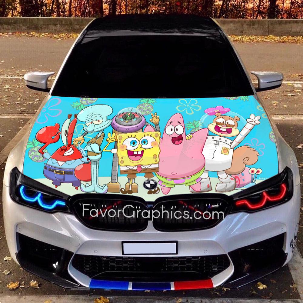 Spongebob Itasha Car Vinyl Hood Wrap Decal Sticker