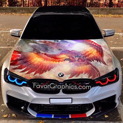 Phoenix Itasha Car Vinyl Hood Wrap Decal Sticker