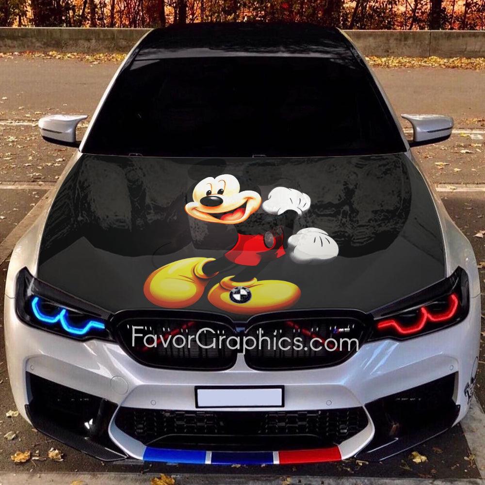 Mickey Mouse Itasha Car Vinyl Hood Wrap Decal Sticker