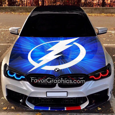 Tampa Bay Lightning Itasha Car Vinyl Hood Wrap Decal Sticker
