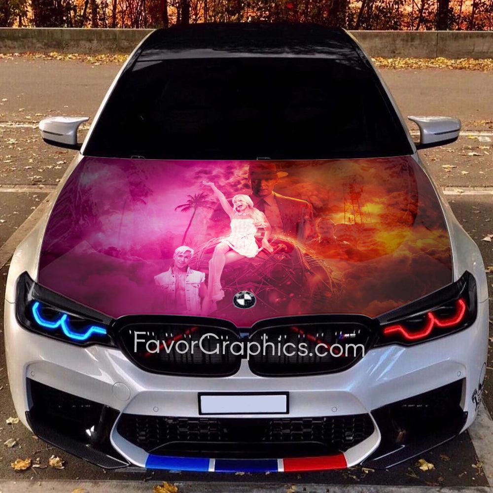 Barbenheimer Itasha Car Vinyl Hood Wrap Decal Sticker