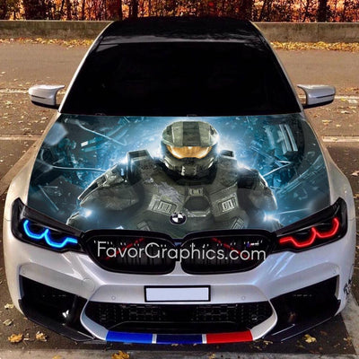 Master Chief Halo Itasha Car Vinyl Hood Wrap Decal Sticker