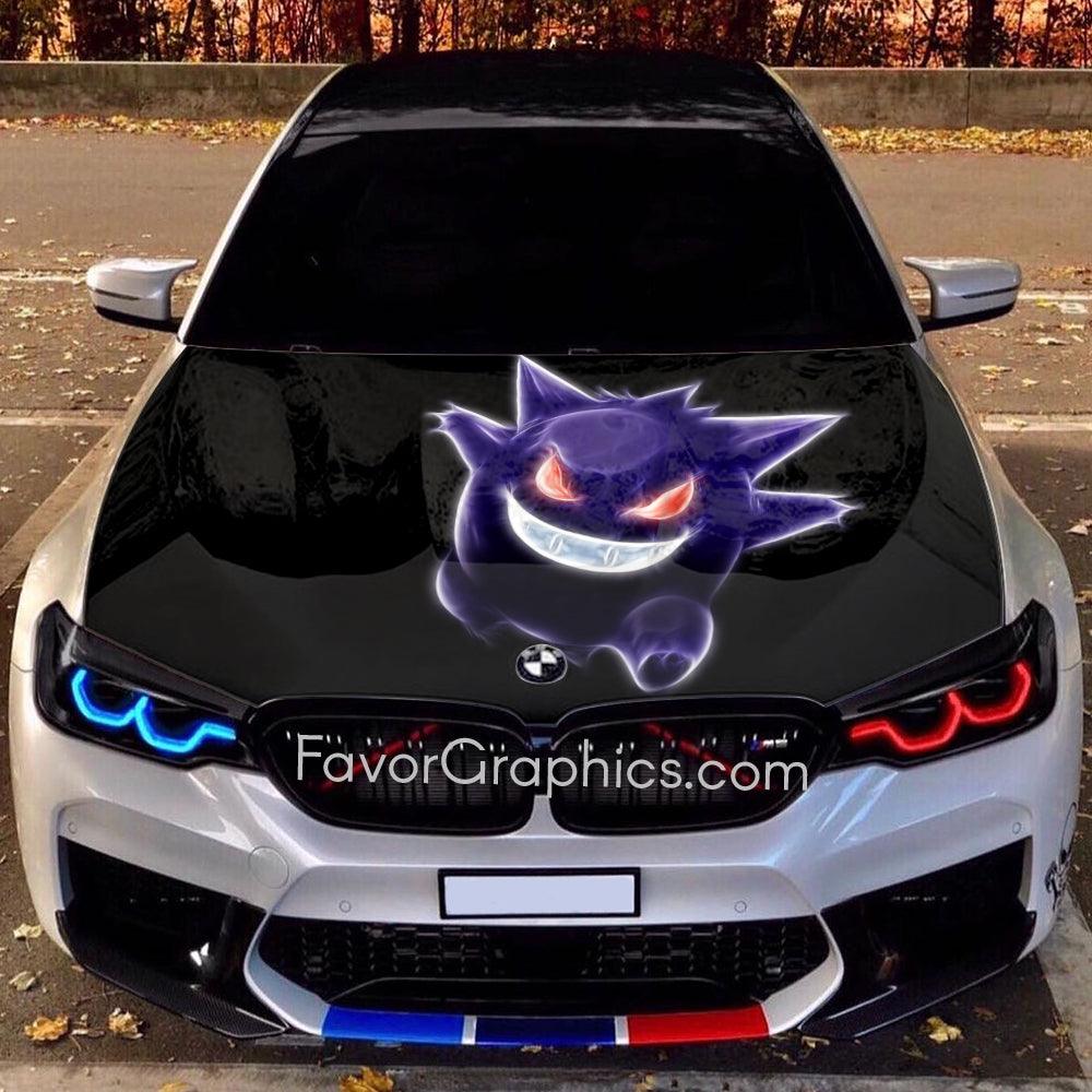  Gengar Character Silhouette Vinyl Sticker Car Decal (6 Black)  : Automotive