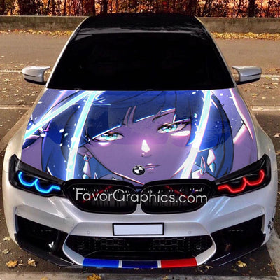 Yelan Genshin Impact Itasha Car Vinyl Hood Wrap Decal Sticker