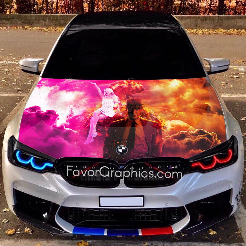 Barbenheimer Itasha Car Vinyl Hood Wrap Decal Sticker