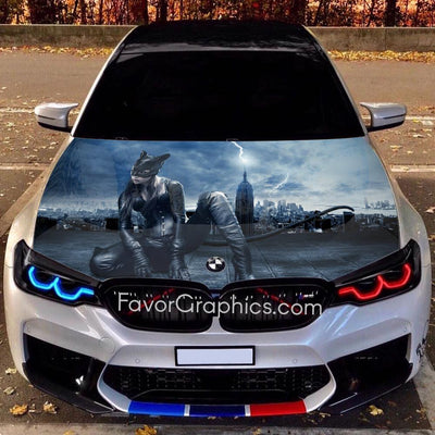 Catwoman Itasha Car Vinyl Hood Wrap Decal Sticker