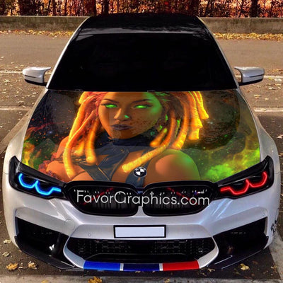 Starfire Teen Titans Itasha Car Vinyl Hood Wrap Decal Sticker