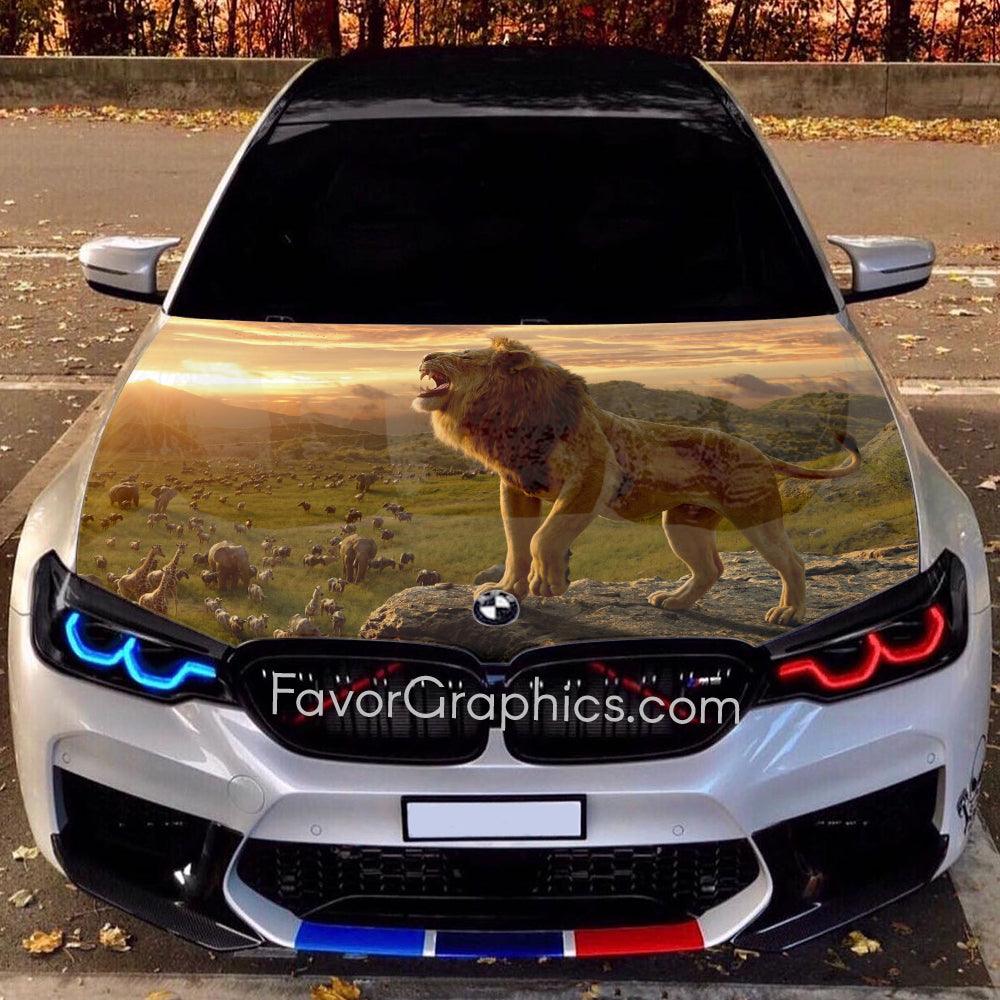Lion Car Hood Wrap Vinyl Decal High Quality Graphic