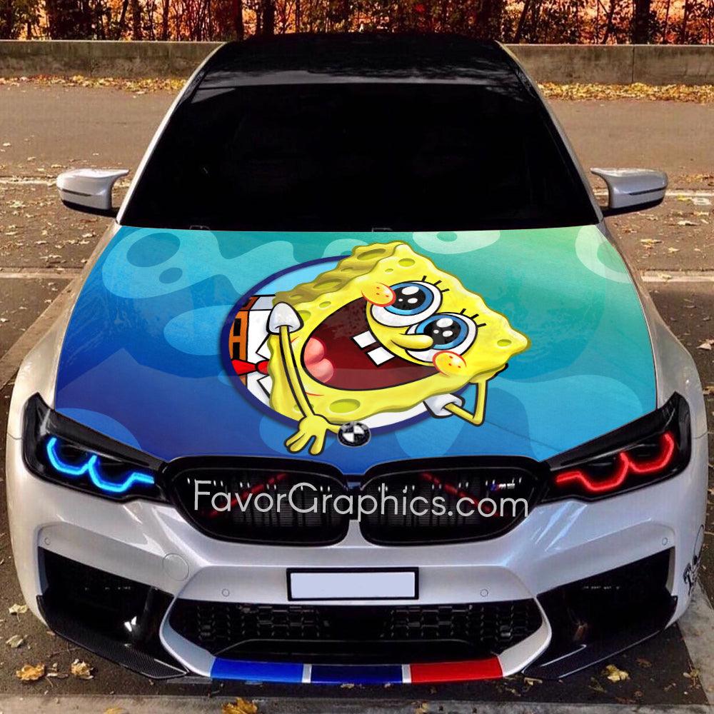 Spongebob Itasha Car Vinyl Hood Wrap Decal Sticker