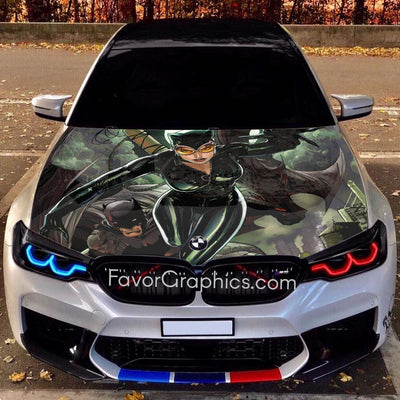 Catwoman Itasha Car Vinyl Hood Wrap Decal Sticker