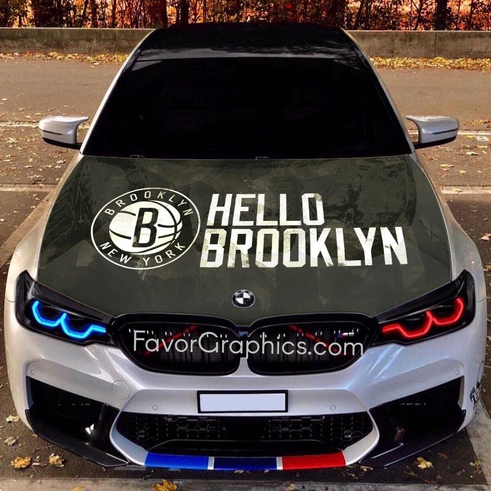 Brooklyn Nets Itasha Car Vinyl Hood Wrap Decal Sticker