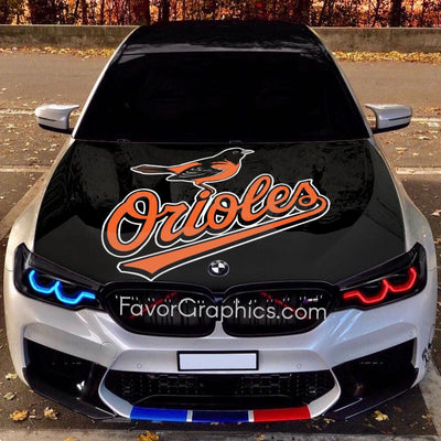 Baltimore Orioles Itasha Car Vinyl Hood Wrap Decal Sticker