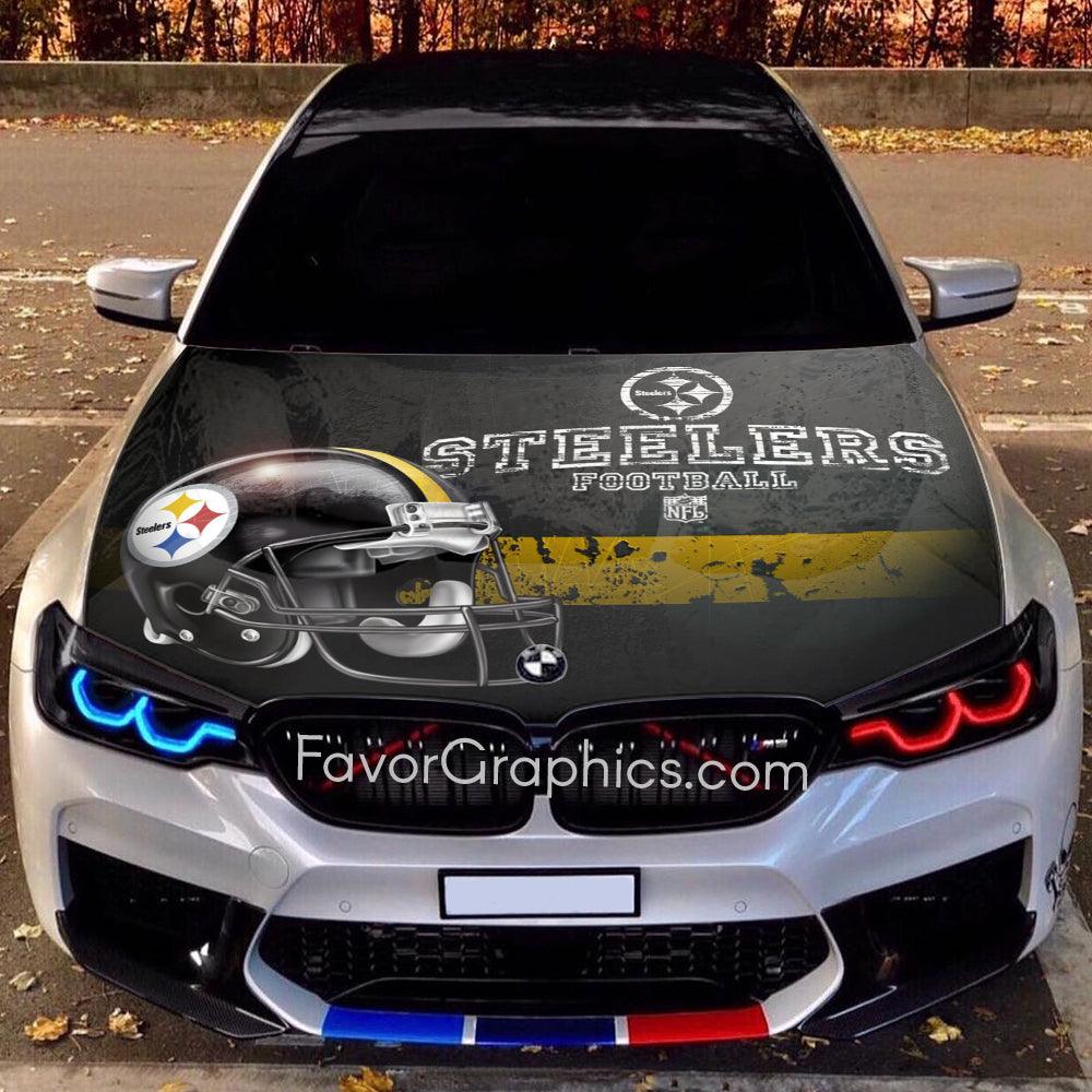 Pittsburgh Steelers Itasha Car Vinyl Hood Wrap Decal Sticker