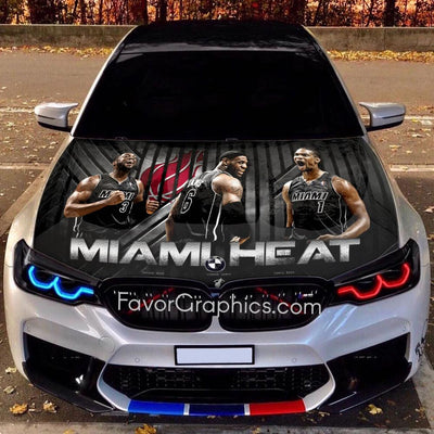 Miami Heat Itasha Car Vinyl Hood Wrap Decal Sticker