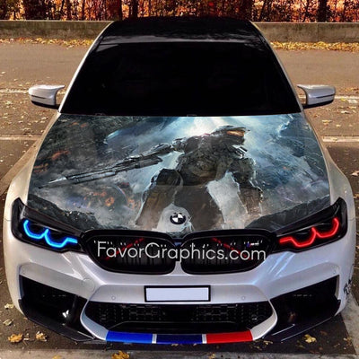 Master Chief Halo Itasha Car Vinyl Hood Wrap Decal Sticker