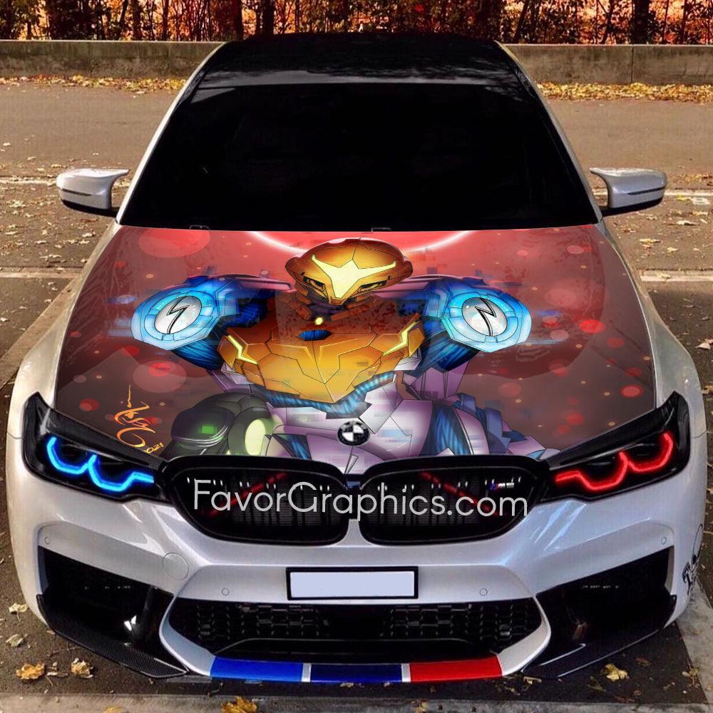 Samus Aran Metroid Itasha Car Vinyl Hood Wrap Decal Sticker