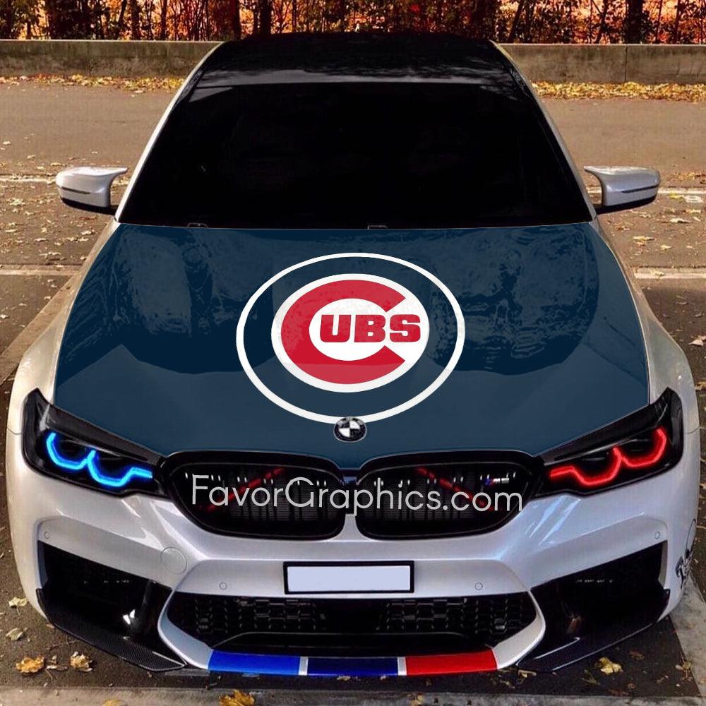 Chicago Cubs Itasha Car Vinyl Hood Wrap Decal Sticker