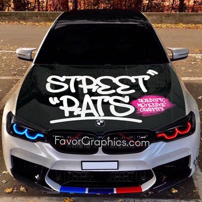 Graffiti Custom Any Name or Text Itasha Car Vinyl Hood Wrap Decal Sticker