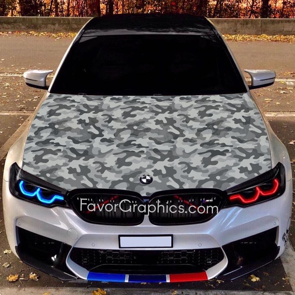 Military Camouflage Itasha Car Vinyl Hood Wrap Decal Sticker