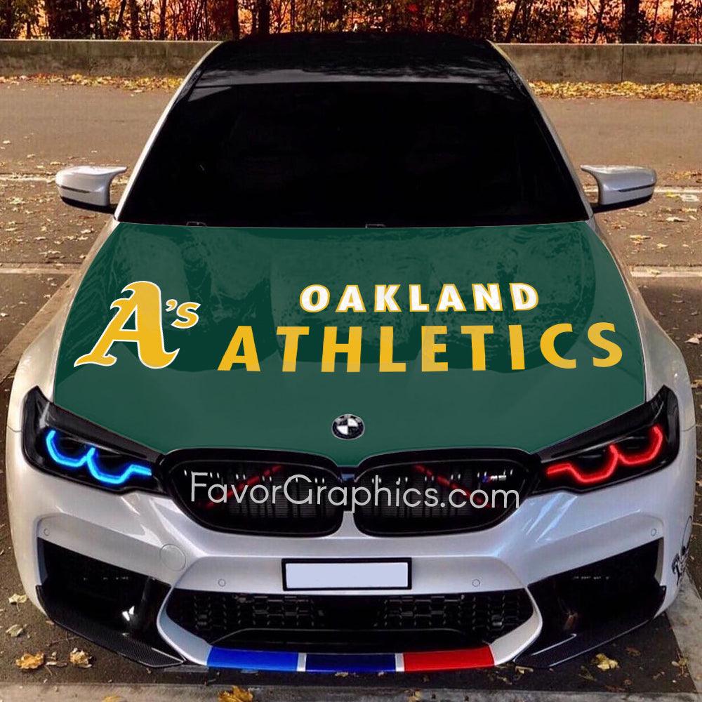Oakland Athletics Itasha Car Vinyl Hood Wrap Decal Sticker