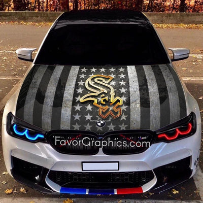 Chicago White Sox Itasha Car Vinyl Hood Wrap Decal Sticker