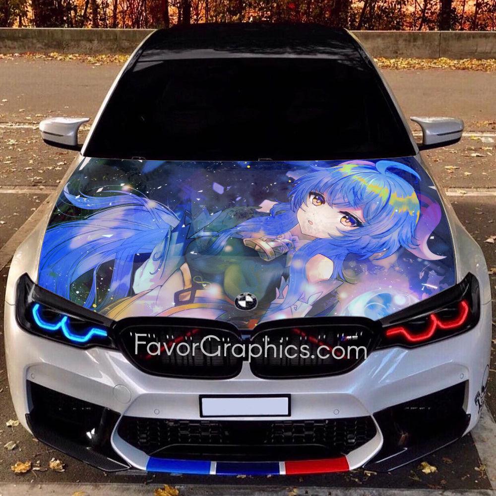 Ganyu Genshin Impact Itasha Car Vinyl Hood Wrap Decal Sticker