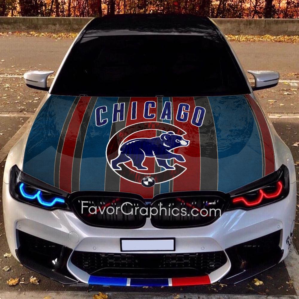 Chicago Cubs Itasha Car Vinyl Hood Wrap Decal Sticker