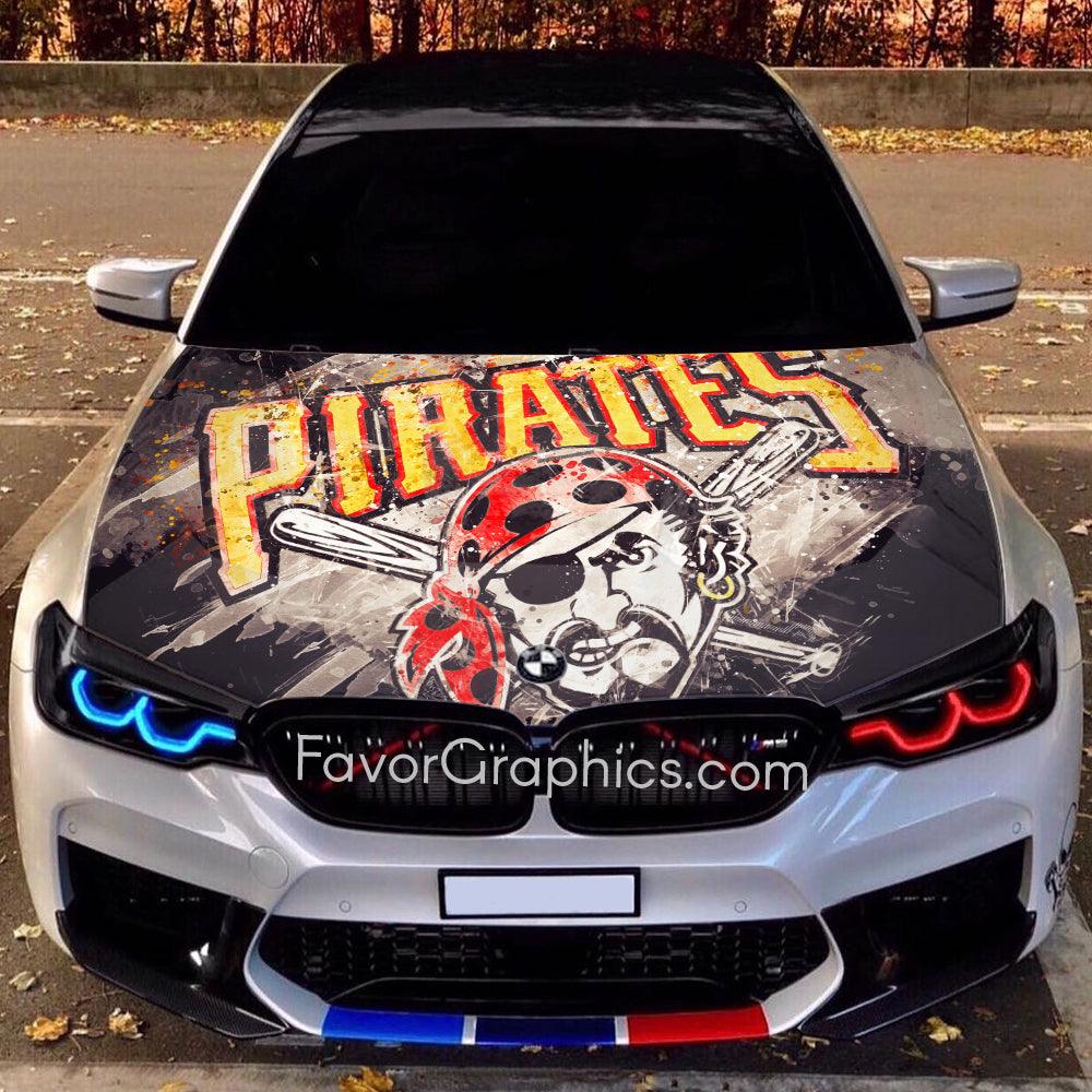 Pittsburgh Pirates Itasha Car Vinyl Hood Wrap Decal Sticker