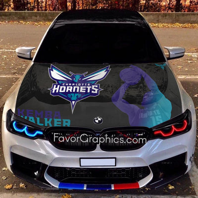 Charlotte Hornets Itasha Car Vinyl Hood Wrap Decal Sticker