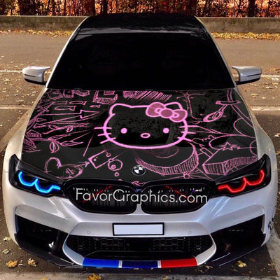 Kitty Itasha Car Vinyl Hood Wrap Decal Sticker